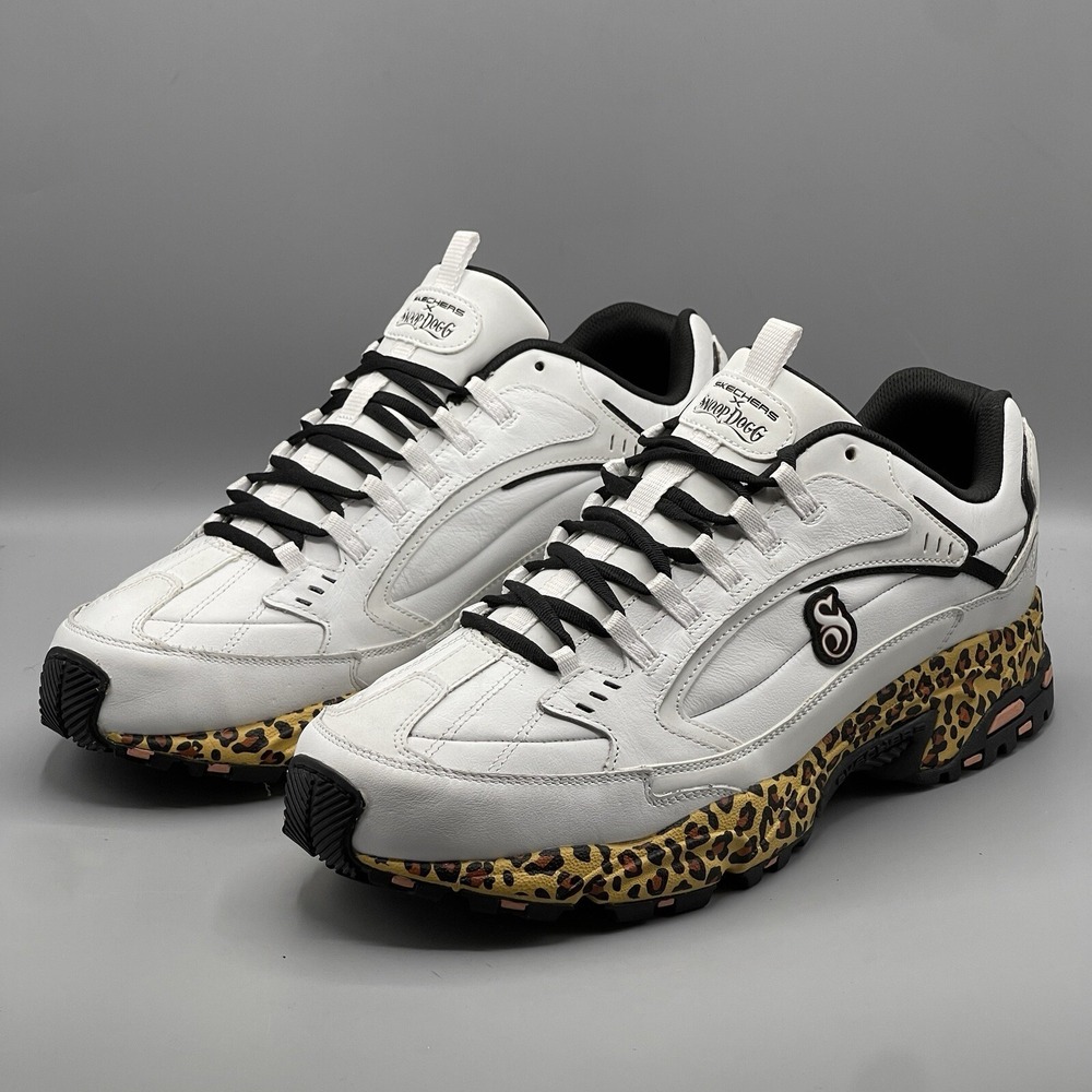 Skechers Men's 14 Sneakers White Leather Snoop‎ Dogg Stamina Dr Bombay 251023